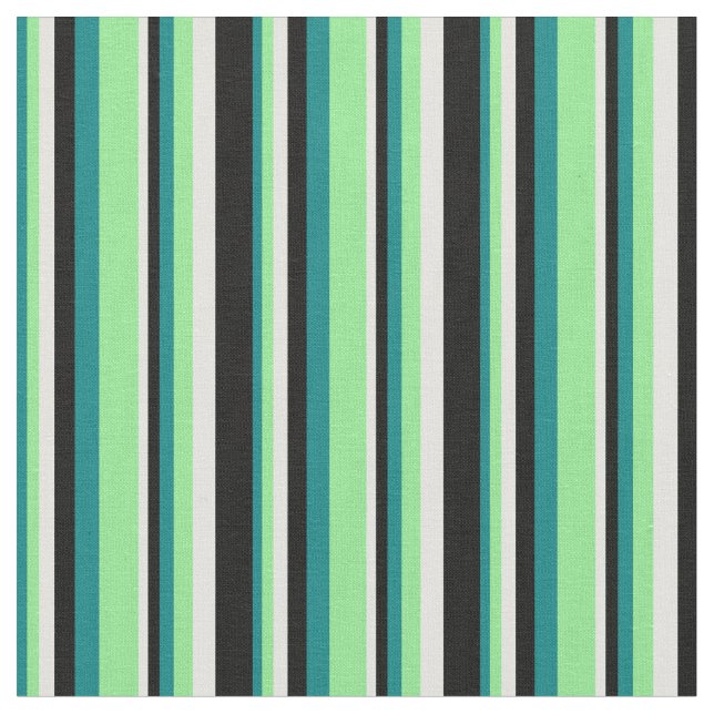 Aquamarines, hellgrünes, hellblaues und schwarzes  stoff (Nahaufnahme)