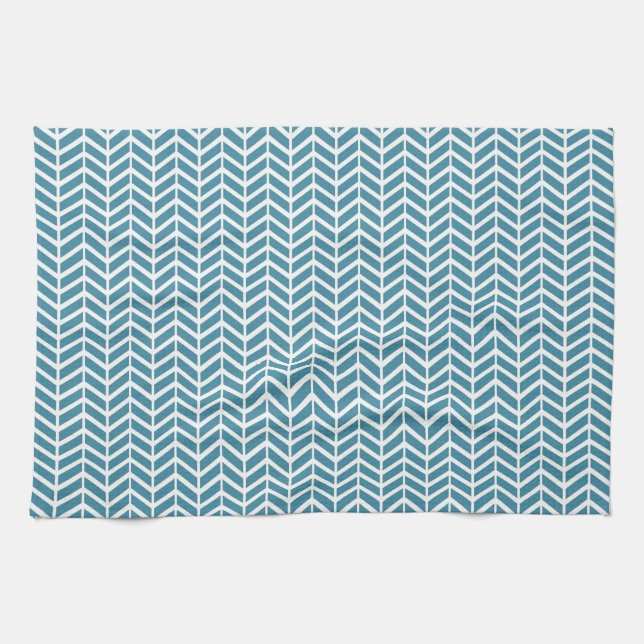 Aquamarines Herringbone Küchentuch (Horizontal)