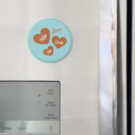 Aquamarines Herz für personalisierte Mutter Magnet
