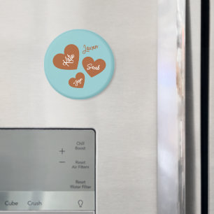 Aquamarines Herz für personalisierte Mutter Magnet