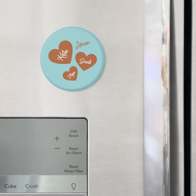 Aquamarines Herz für personalisierte Mutter Magnet (In Situ (Kühlschrank))
