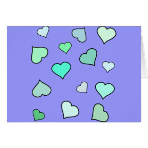 Aquamarines Herz-Muster