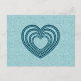 Aquamarines Herzriss Postkarte