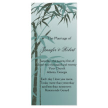 Aquamarines Hochzeitsprogramm für Naturbambus