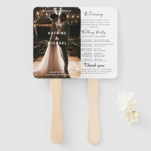 Aquamarines Hochzeitsprogramm Hand Fan Fächer