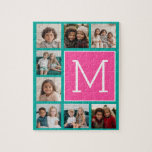 Aquamarines Hot-Pink-Instagramm 8 Foto Collage Mon<br><div class="desc">Lebhaftes Türkisgrün und ein Magenta-Rosa Hintergrund - Sie können quadratische oder selbstständige Fotos für dieses Design verwenden. Verwenden Sie acht quadratische Fotos, um ein einzigartiges und persönliches Geschenk zu schaffen. Oder man behalte den Hipster Welpe und macht einen trendigen Sake. Wenn Sie die Bilder anpassen müssen, klicken Sie auf das...</div>