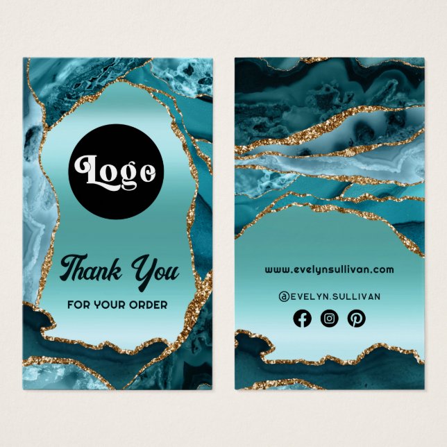 Aquamarines Imitat Folienverpackung (Vorne & Hinten)