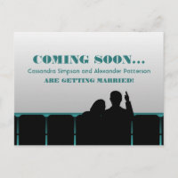 Aquamarines Kino Save the Date Postkarte