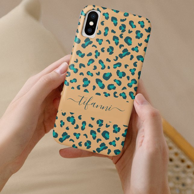Aquamarines Leopard-Muster Case-Mate iPhone Hülle (Von Creator hochgeladen)