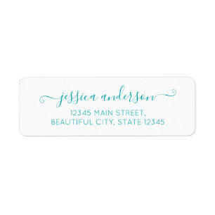 Aquamarines Light Blue Elegant Modernes Kalligrafi