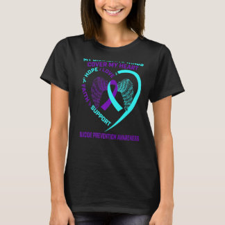 Aquamarines Lila Bewusstsein für Suizidprävention  T-Shirt