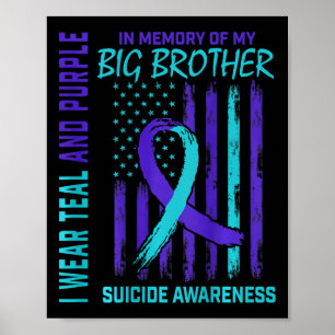 Aquamarines Lila Selbstmordbewusstsein Flag Big Br Poster