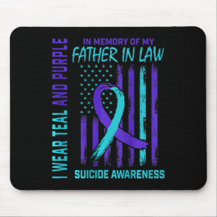 Aquamarines Lila Selbstmordbewusstsein Flaggenvate Mousepad