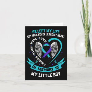 Aquamarines Lila Selbstmordbewusstsein Little Boy  Karte