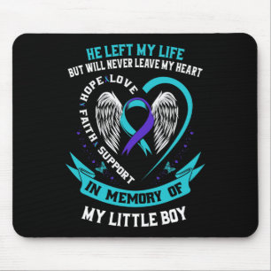 Aquamarines Lila Selbstmordbewusstsein Little Boy  Mousepad