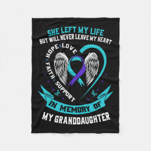 Aquamarines Lila Selbstmordbewusstsein Shirt Großt Fleecedecke