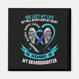 Aquamarines Lila Selbstmordbewusstsein Shirt Großt Magnet