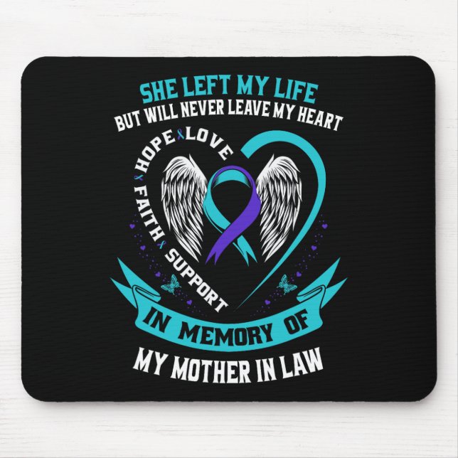 Aquamarines Lila Selbstmordbewusstsein Shirt Mutte Mousepad (Vorne)