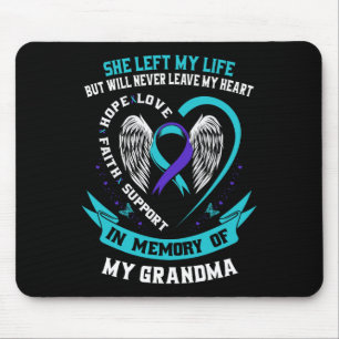 Aquamarines Lila Selbstmordbewusstsein Shirt Oma P Mousepad