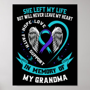 Aquamarines Lila Selbstmordbewusstsein Shirt Oma P Poster