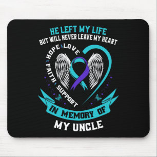 Aquamarines Lila Selbstmordbewusstsein Shirt Onkel Mousepad