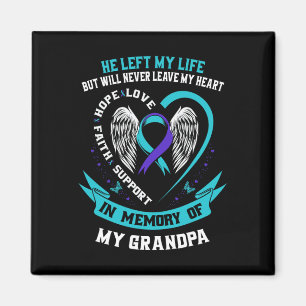 Aquamarines Lila Selbstmordbewusstsein Shirt Opa P Magnet