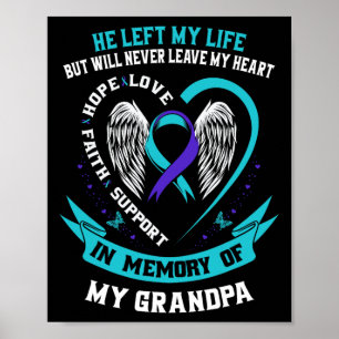 Aquamarines Lila Selbstmordbewusstsein Shirt Opa P Poster