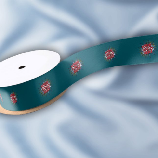 Aquamarines Logo-Muster 1,5" Satinband (Von Creator hochgeladen)