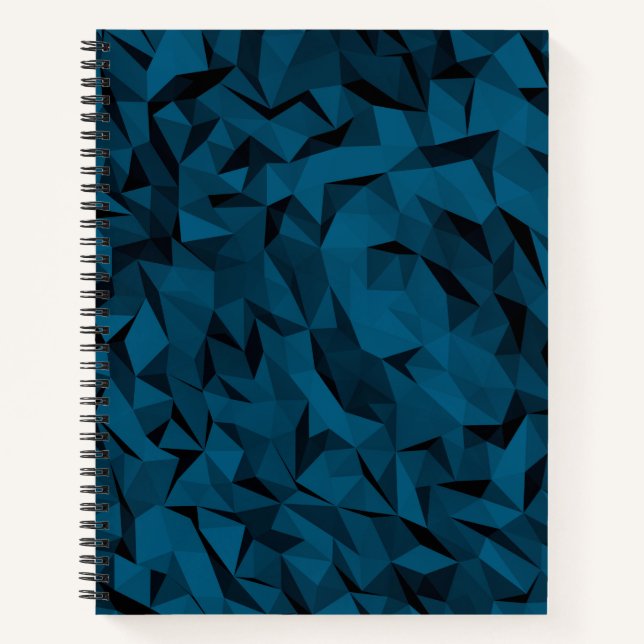 Aquamarines Low-Poly Bullet Journal / Lined Notebo Notizbuch (Vorderseite)