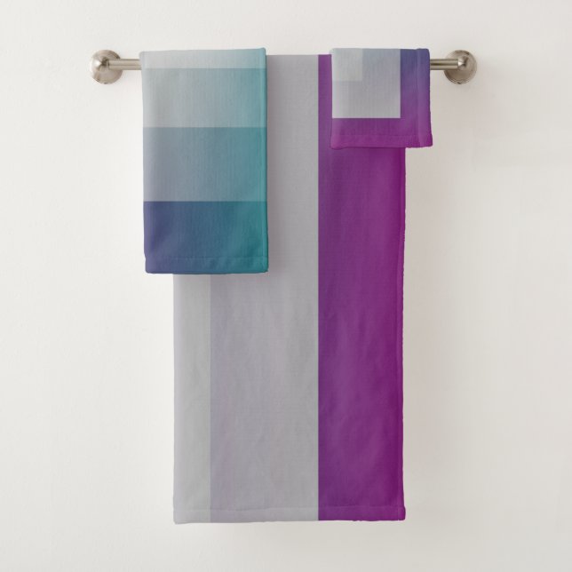 Aquamarines Magenta grau Badhandtuch Set (Insitu)