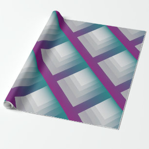 Aquamarines Magenta grau Geschenkpapier