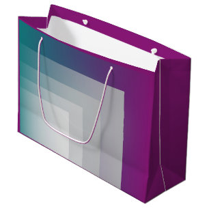 Aquamarines Magenta grau Große Geschenktüte