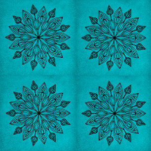 Aquamarines Mandala Tile Naturdesign Fliese