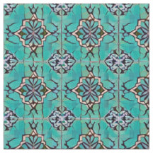 Aquamarines Medallion Toskanischer Stil Wiederholu