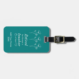 Aquamarines Monogramm des personalisierten Rentenl Gepäckanhänger