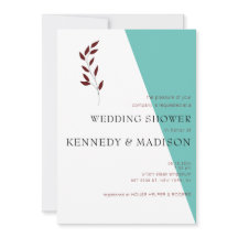 Aquamarines Monogramm 💍 Modernes geometrisches Br