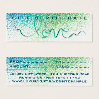 Aquamarines Multifunktionsband und Glitzer Liebe S