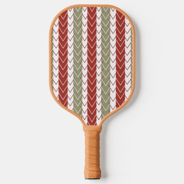 Aquamarines Muster für Zickzack Streifen Pickleball Schläger (Vorderseite)