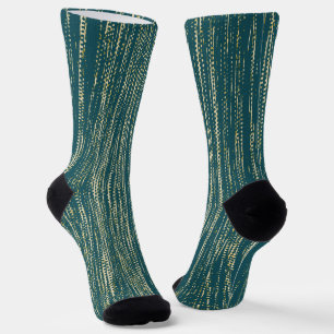 Aquamarines Muster mit abgeschrägtem, Abstraktem L Socken