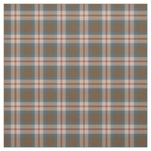 Aquamarines Muster von Blaubeige-Braunen-Tartan-Qu Stoff