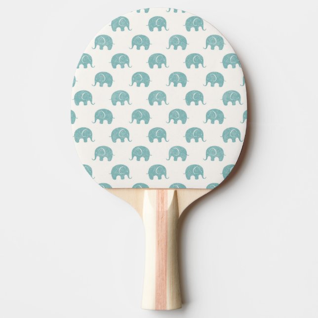 Aquamarines niedliches Elefant-Muster Tischtennis Schläger (Vorderseite)