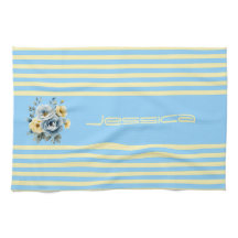 Aquamarines Oberteil mit Cremestreifen