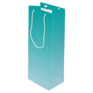 Aquamarines Ombre Geschenktüte Für Weinflaschen