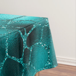 Aquamarines Ombre Glam Glitzer Giraffe Spots Muste Tischdecke