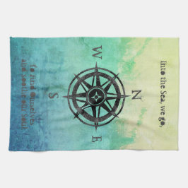 Aquamarines Ombre Sea Nautic Geschirrtuch