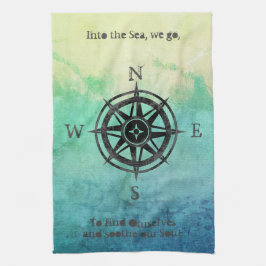 Aquamarines Ombre Sea Nautic Geschirrtuch