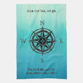 Aquamarines Ombre Sea Nautic Geschirrtuch