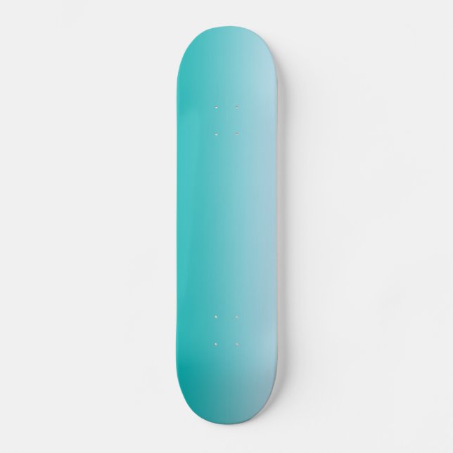Aquamarines Ombre Skateboard (Vorderseite)