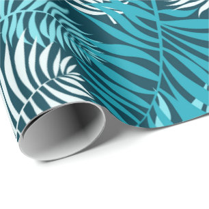 Aquamarines Palm Frontend Wrapping Paper Geschenkpapier