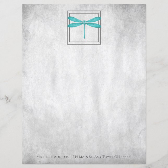 Aquamarines Personalisiertes Libelle (Vorderseite)